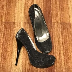 Black & Silver Heels